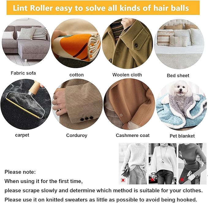 Lint Remover, 2 Pack Pet Hair Remover, Reusable Clothes Carpet Couch Furniture - Image 5