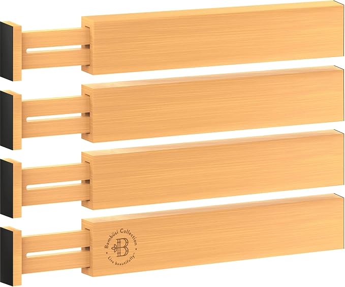 4-Pack Drawer Dividers 2.6-Inch High Dresser Drawer Organizer 16 to 22 Inch | - Image 9