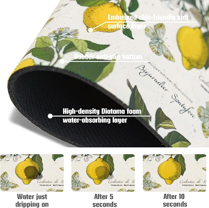 Sink Faucet Absorbing Mat, 2 Pack Drying Mat Around Faucet Sink Splash Guard - Image 7