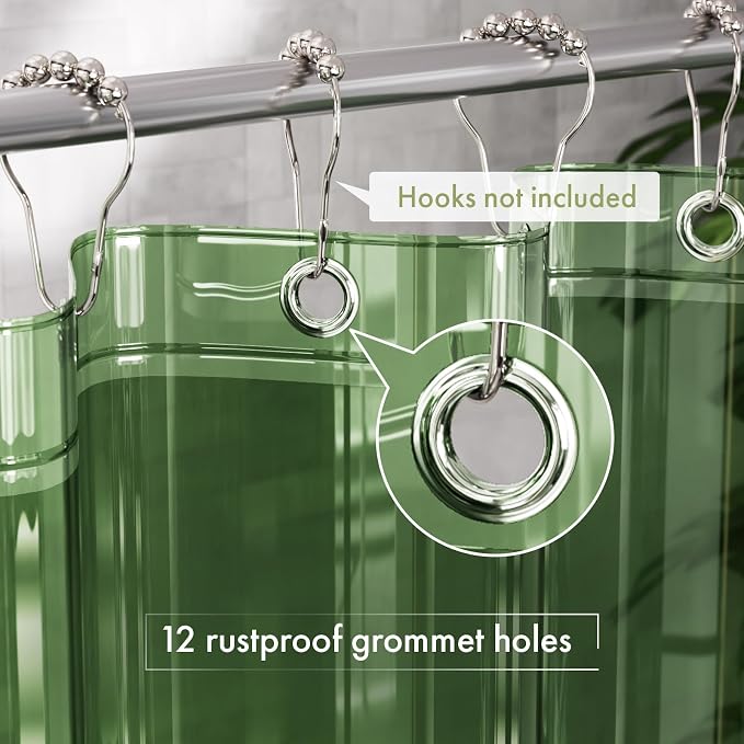 AmazerBath Extra Long Shower Curtain Liner 72x84, Plastic Shower Curtain Liners - Image 4