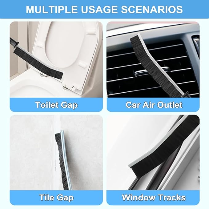 12Pcs Crevice Cleaning Brush Set, Hard Bristle Multi-Purpose Household Cleaning - Image 2