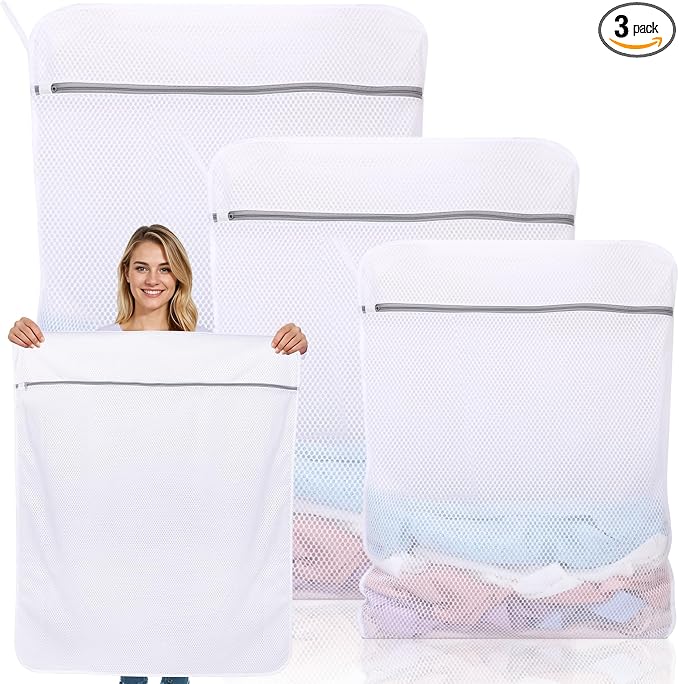 Dntorx 3 Pack X-Large + XX-Large + XXX-Large Mesh Laundry Bag by Dntorx
