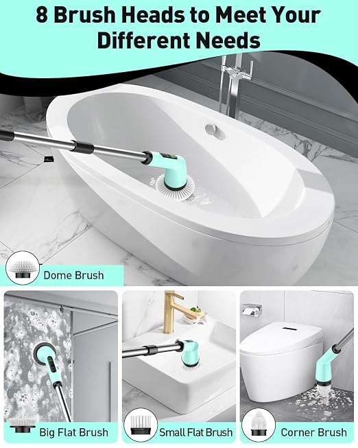 Electric Spin Scrubber for Bathroom, Shower Scrubber - Image 4