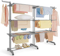 SONGMICS Clothes Drying Rack 4-Tier, Foldable Laundry Rack, Steel | Indoor by Unknown