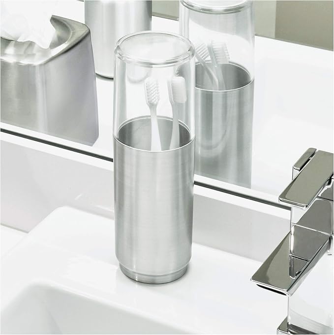 iDesign Austin Metal Covered Holder Stand, Holds Regular and Electric - Image 2