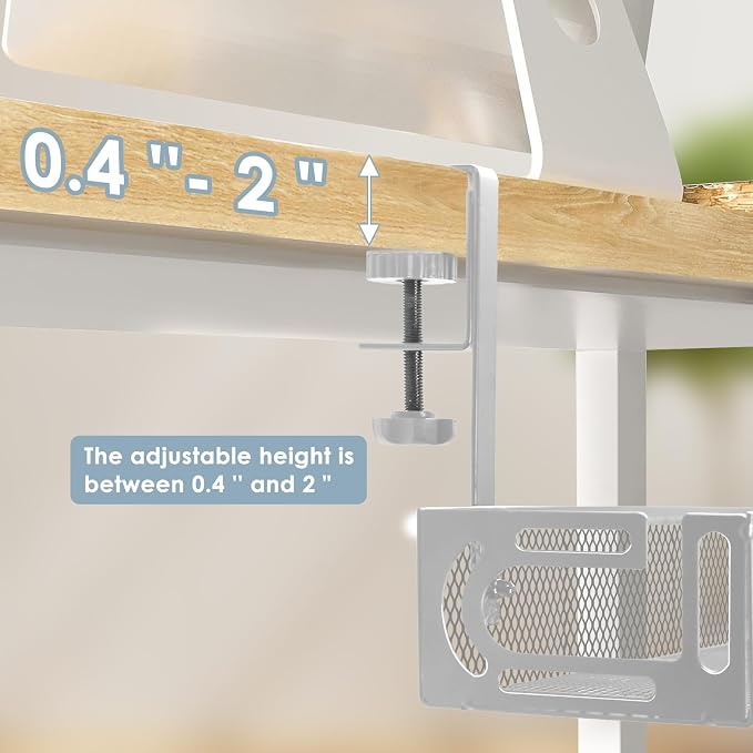 Cable Management, Cable Tray | No Drill Under Desk Cable Management Tray - Image 4