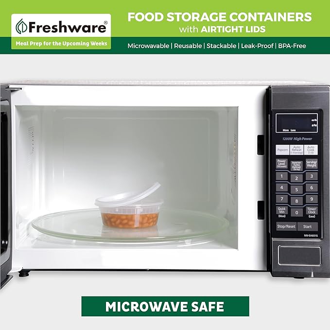 Freshware Food Storage Containers 8 oz Plastic Deli Containers - Image 5