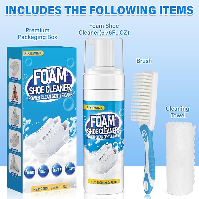 Shoe Cleaner, 6.76 fl oz Shoe Cleaning Kit - Image 7