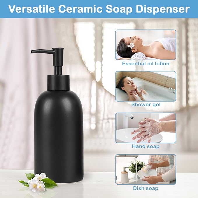 Natheeph Soap Dispenser for Bathroom/Kitchen Fill Hand Soap/Dish Soap, 14OZ | - Image 6