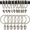 100 Pack Metal Curtain Rings by AMZSEVEN