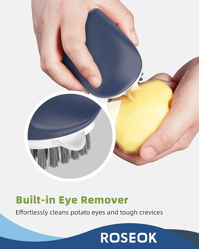 ROSEOK Vegetable Brush, Potato Scrubber and Veggie Brush, Nylon Bristles - Image 9