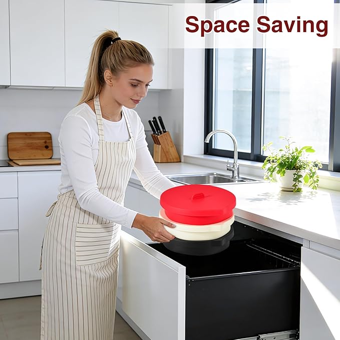 Silicone Bowl Liners for Kitchen,Silicone Liners Mixer for 5 Qt Tilt-Head KitchenAid Mixers,Mixer Bowl Accessories and Attachments with Lids,3PCS