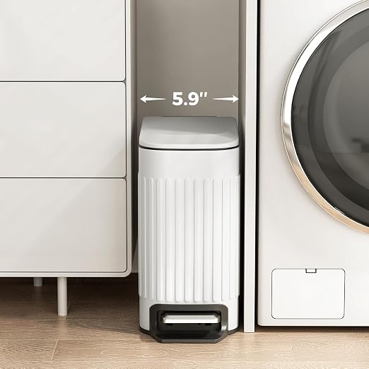 TrashAid Slim Bathroom Trash Can - Image 2
