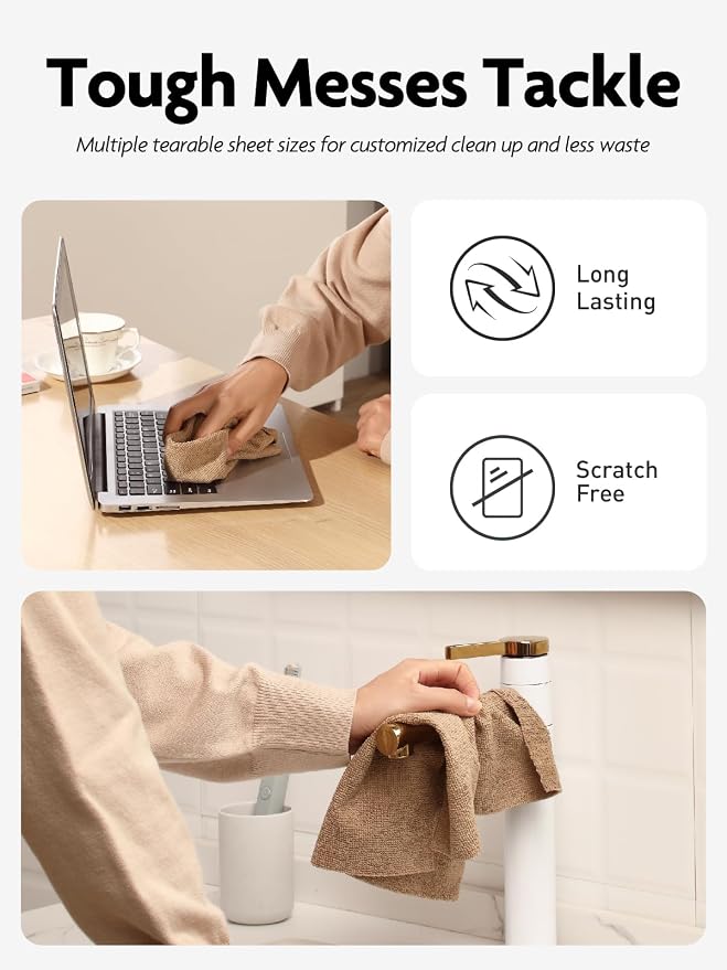 Fantasticlean Microfiber Cleaning Cloth Roll- 60 Sheets, Tear-away Microfiber - Image 5