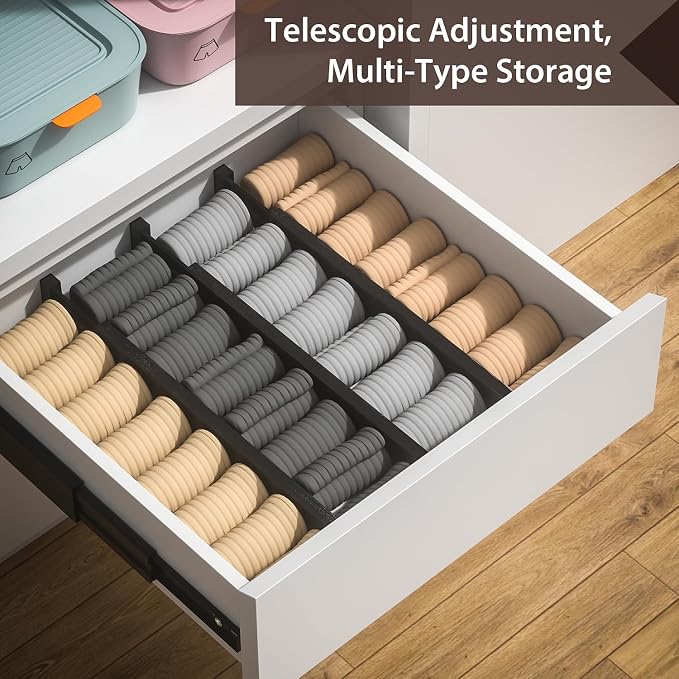 4 PCS Drawer Divider, Expandable Separators - Image 5