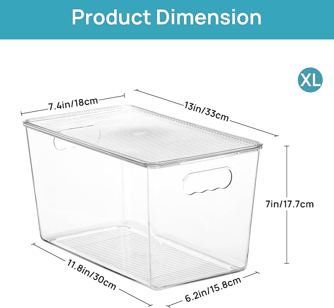 Vtopmart 16 Pack Clear Stackable Storage Bins - Image 2