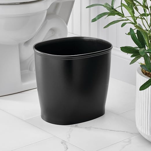 iDesign Slim Plastic Bathroom Trash Can, - Image 3
