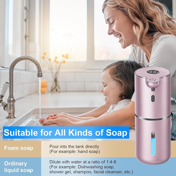 OHIFAST Automatic Foaming Soap Dispenser Touchless, USB Rechargeable Smart Hand - Image 6