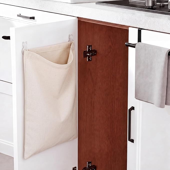 Reusable Dirty Rag Storage Linen Bag, Solid Color - Image 4