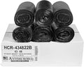 Aluf Plastics 56 Gal Black Trash Bags, 22 Micron by AlufPlastics