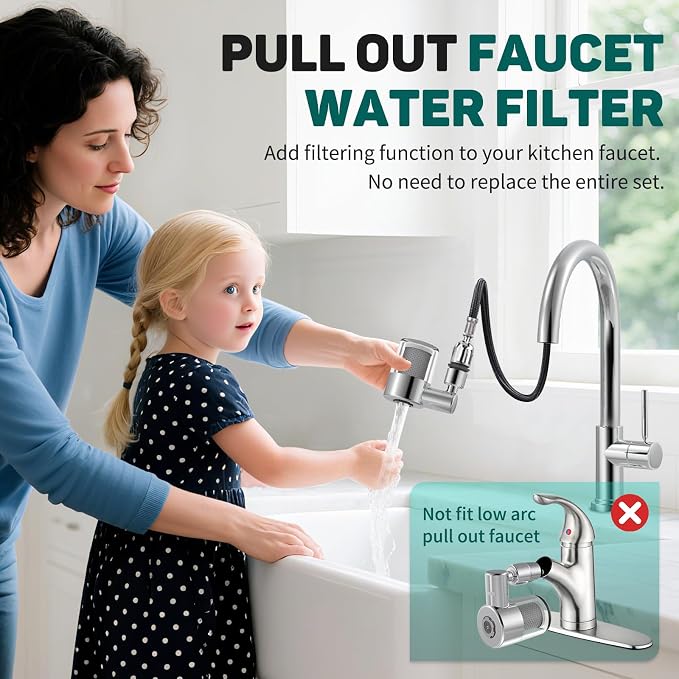 CECEFIN 720 Swivel Sink Faucet Water Filter NSF/ANSI/CAN 372, Lasts 528 Gallons - Image 4