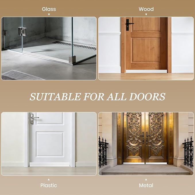 4 Pack Door Draft Stopper, Door Sweep - Image 8