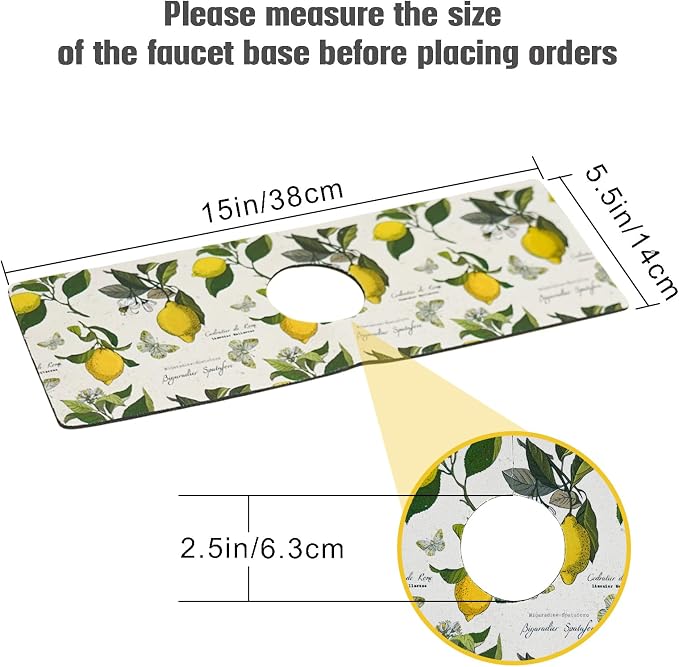 Sink Faucet Absorbing Mat, 2 Pack Drying Mat Around Faucet Sink Splash Guard - Image 4