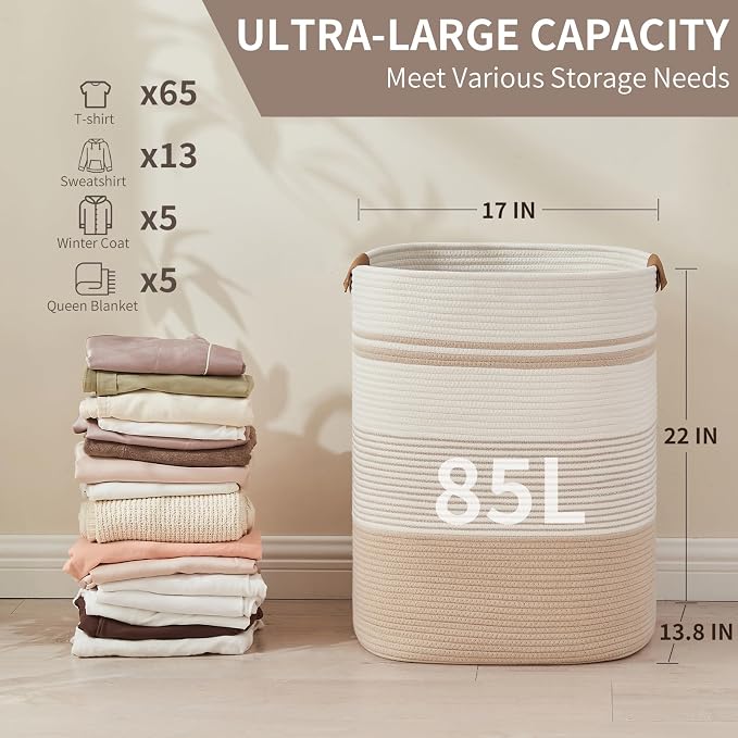 AINUOQI Laundry Basket with Handles - Image 2