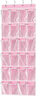 Simple Houseware 24 Pockets Large Clear Over the Door Shoe Organizer, 4 Durable by SimpleHouseware