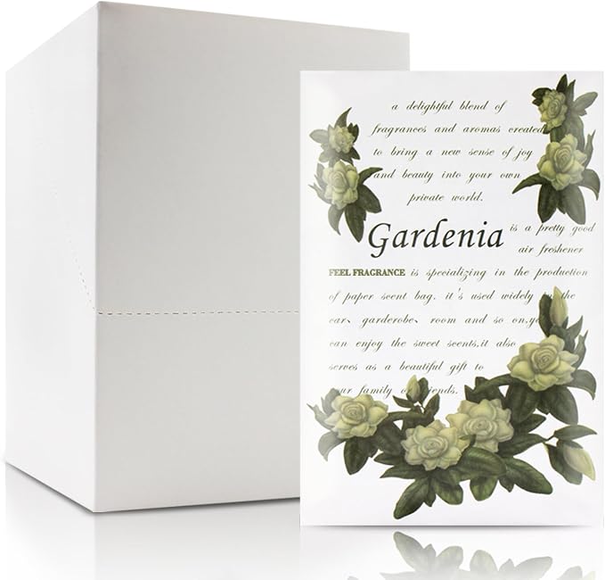 Fragrance Scented Sachet for Drawers and Closets Gardenia 12pcs by FeelFragrance