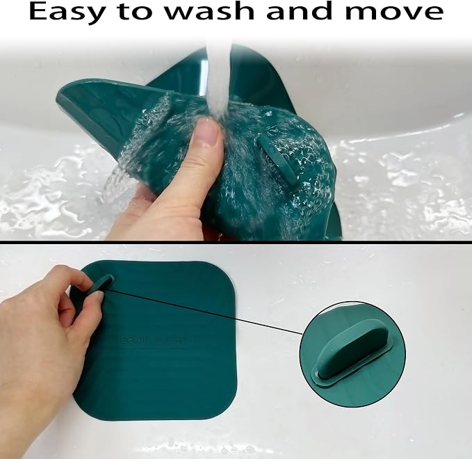 2 Pcs Blackish Green Shower Drain Cover Tub | Sewer Anti-Odor Mat Deodorizing - Image 3