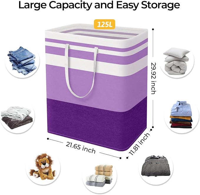 HomeHacks 2 Pack Laundry Baskets, Laundry Hampers Bags | Waterproof, - Image 4