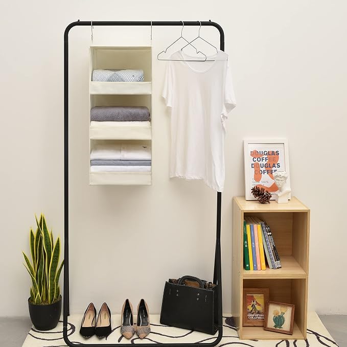GRANNY SAYS 3-Shelf Hanging Closet Organizer, Foldable Storage, No-Sag Support - Image 5