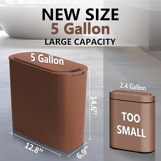 TIPGO 5 Gallon Automatic Bathroom Trash Can - Image 3