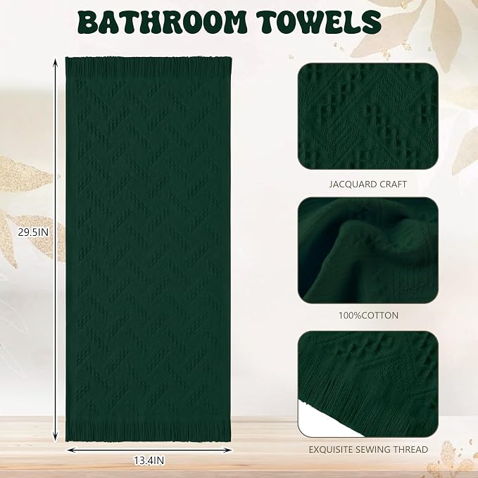 HunnmingRe 24 Pack Boho Hand Towel - Image 2