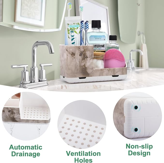 Toothbrush Holders for Bathroom Countertop Organizer | Easy To Clean, Detachable - Image 3