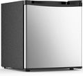 1.7 Cu.ft Mini Fridge with Freezer, Compact Refrigerator, Single Reversible Door, Ultra Quiet, Energy Efficient for Office, Dorm, Bedroom, Apartment, Silver
