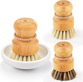 SUBEKYU Bamboo Dish Scrub Brush, Produce Brush, 3 Pack by SUBEKYU