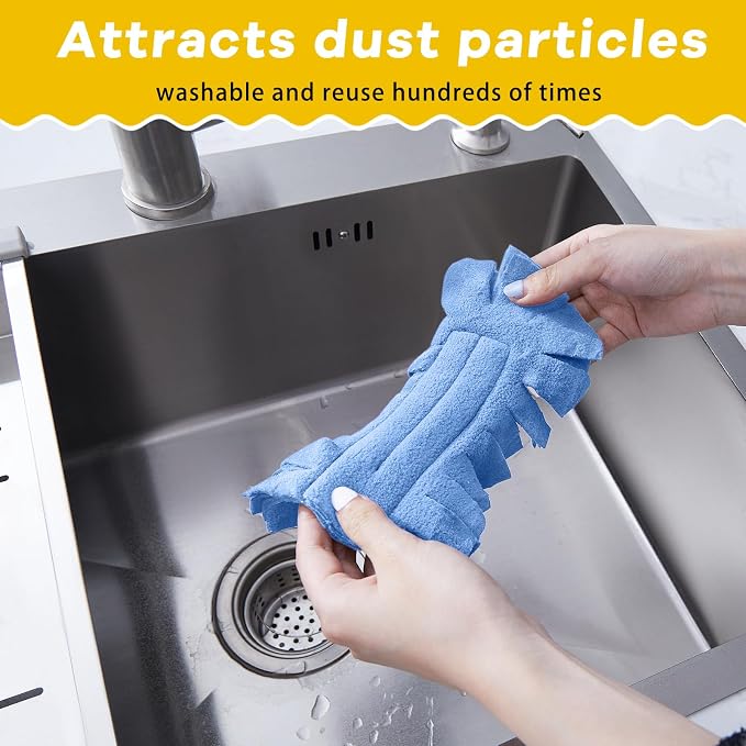 Zubebe 3 Pcs Reusable Duster Refills Fleece - Image 5