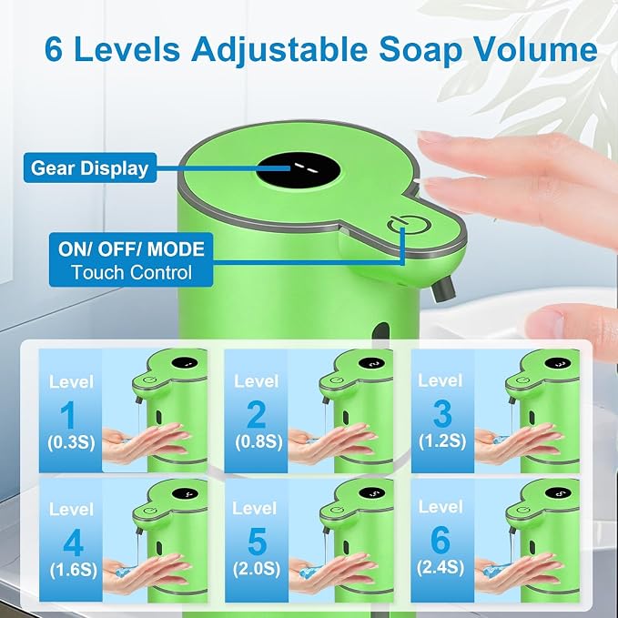 OHIFAST Automatic Liquid Soap Dispenser Touchless, USB Rechargeable Smart Hand - Image 3
