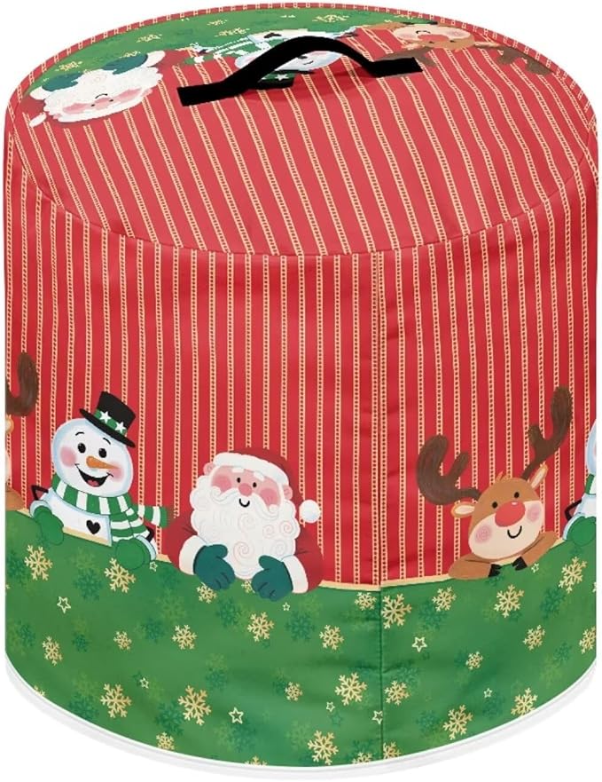 Christmas Decorative Kitchen Appliance Protector Dust Cover Universal Size 6 Quart Pressure Cooker/Air Fryer/Rice Cooker Dust Cover with Top Handle and Pocket