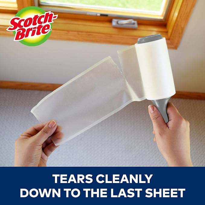Scotch-Brite 50% Stickier Lint Roller, 288 Sheets Total, 6 Pack | 50% Stickier* - Image 5