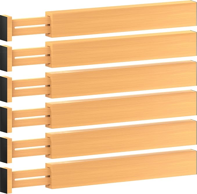 6-Pack Drawer Dividers 2.6-Inch High Dresser Drawer Organizer 16 to 22 Inch | - Image 9