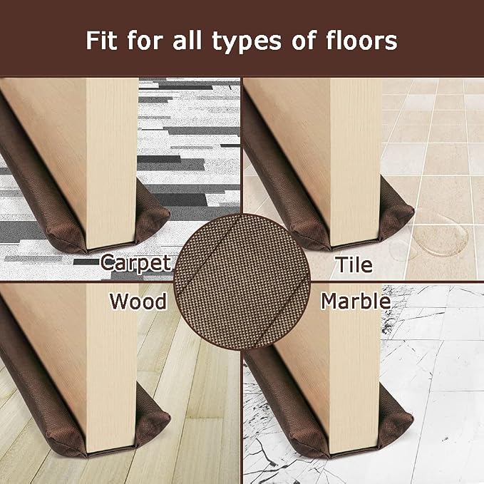 Waterproof Twin Door Draft Stopper Adjustable Size 30" to 36" Weather Stripping - Image 2