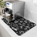 AMOAMI-Coffee Mat Hide Stain Rubber Backed Absorbent Dish Drying Mat by AMOAMI