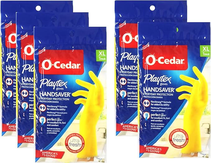 PLAYTEX HandSaver Reuseable Rubber Cleaning Gloves, Everyday Protection - Image 4