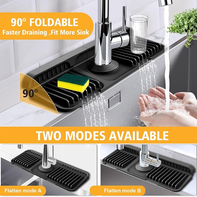 14.6-Inch Kitchen Sink Splash Guard Mat | 7° Slope - Image 5