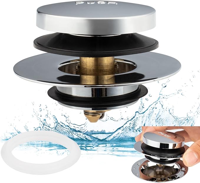 Universal Tip Toe Bath Drain Stopper and Cover, Bathtub Drain Stopper, Replaces by Artiwell