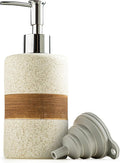 Ceramic Hand Soap Dispenser for Kitchen and Bathroom, Pump Bottle | Refillable by Cormomu