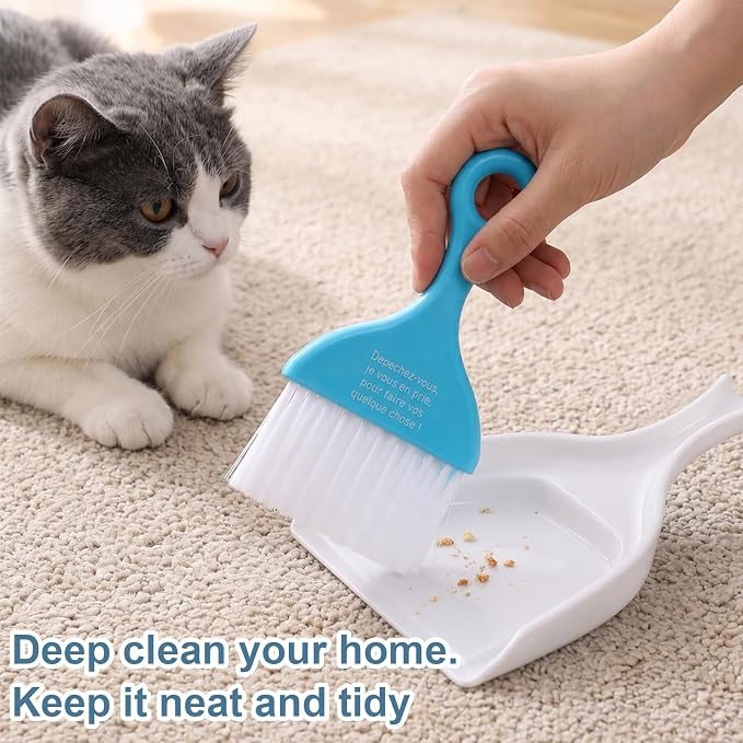 3 Pcs Mini Dustpan and Brush Set, Colorful Small Broom and Dustpan - Image 4